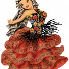 Spanish Doll of the World Cross Stitch Pattern Chart Graph
