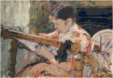 Lydia At A Tapestry by Monet Pattern Chart Graph