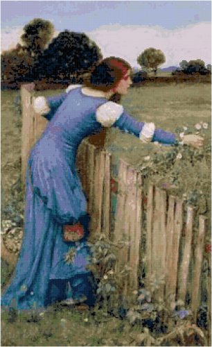 The Flower Picker by J.W. Waterhouse Pattern Chart Graph