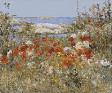 Celia Thaxter's Garden by Frederick Childe Hassam Pattern Chart Graph