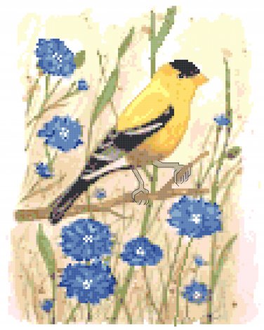 Summer Goldfinch by Kate Robards Pattern Chart Graph