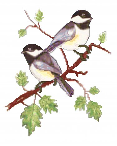Spring Chickadees by Kate Robards Pattern Chart Graph