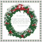 Snowy Christmas Wreath Patter Chart Graph