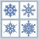 Blue Snowflake Table Topper Pattern Chart Graph Blue Snowflake Table Topper Pattern Chart Graph