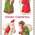 Vintage Santa Collage Pattern Chart Graph