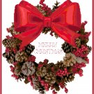 Berry and Pinecones Wreath Pattern Chart Graph