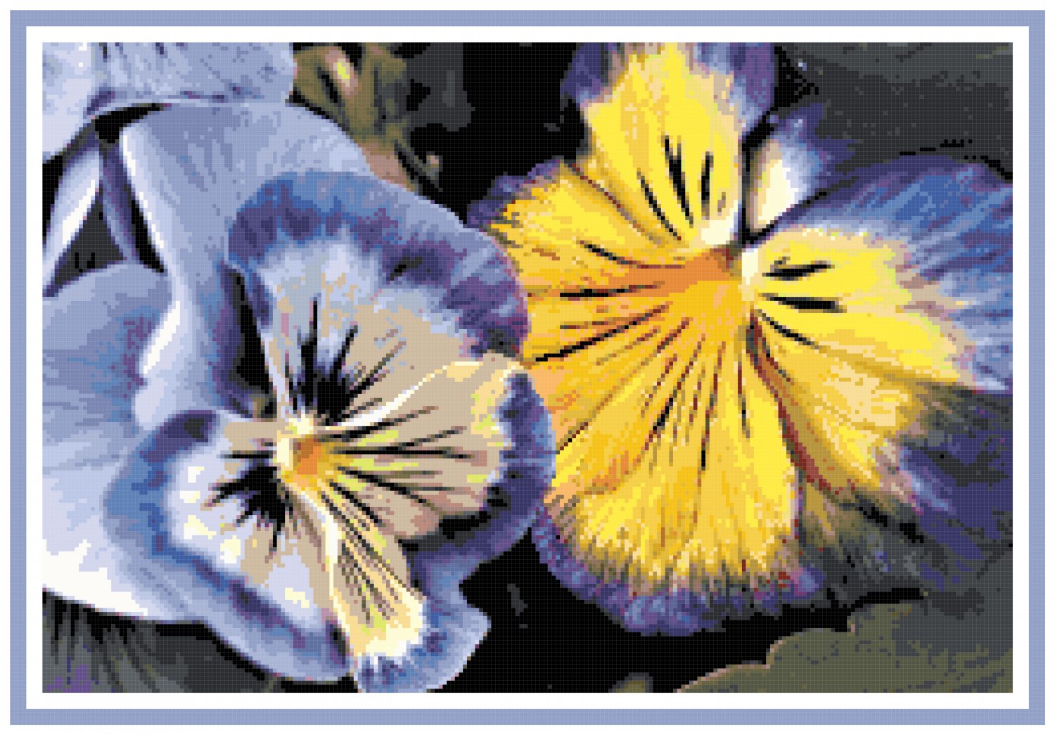 Pansy Pals Pattern Chart Graph