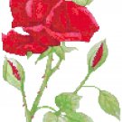 Red Velvet Rose Cross Stitch Pattern Chart Graph Red Velvet Rose Cross Stitch Pattern Chart Graph