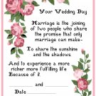 Beautiful Roses Wedding Sampler Pattern Chart Graph