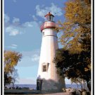 Marblehead Lighthouse, OH Cross Stitch Pattern Chart Graph