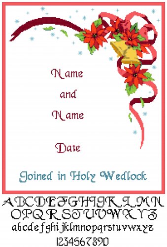 Wintertide Wedding Sampler Pattern Chart Graph