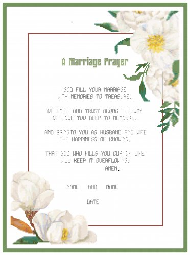 Magnolia Wedding Sampler Pattern Chart Graph