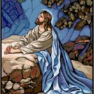 Jesus Prays in Gethsemane in Stained Glass Pattern Chart Graph