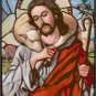 The Good Shepherd in Stained Glass Pattern Chart Graph