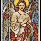 Guardian Angel in Stained Glass Pattern Chart Graph