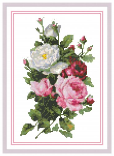 Roses, Roses, Roses Counted Cross Stitch Pattern