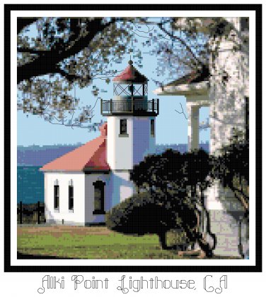 Alki Point Lighthouse, CA Pattern Chart Graph