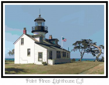 Point Pinos Lighthouse, CA Pattern Chart Graph