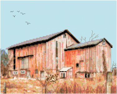 Large Racine, WI Barn Pattern Chart Graph