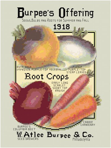 Burpee Root Crops Catalog Cover 1918  Pattern Chart Graph