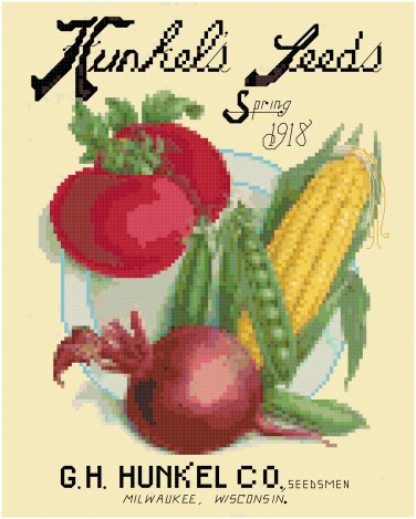 Hunkel's Seed Catalog Cover  Pattern Chart Graph