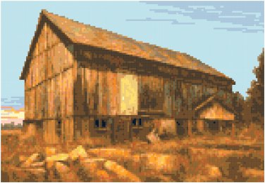 Old Barn at Sunrise Pattern Chart Graph