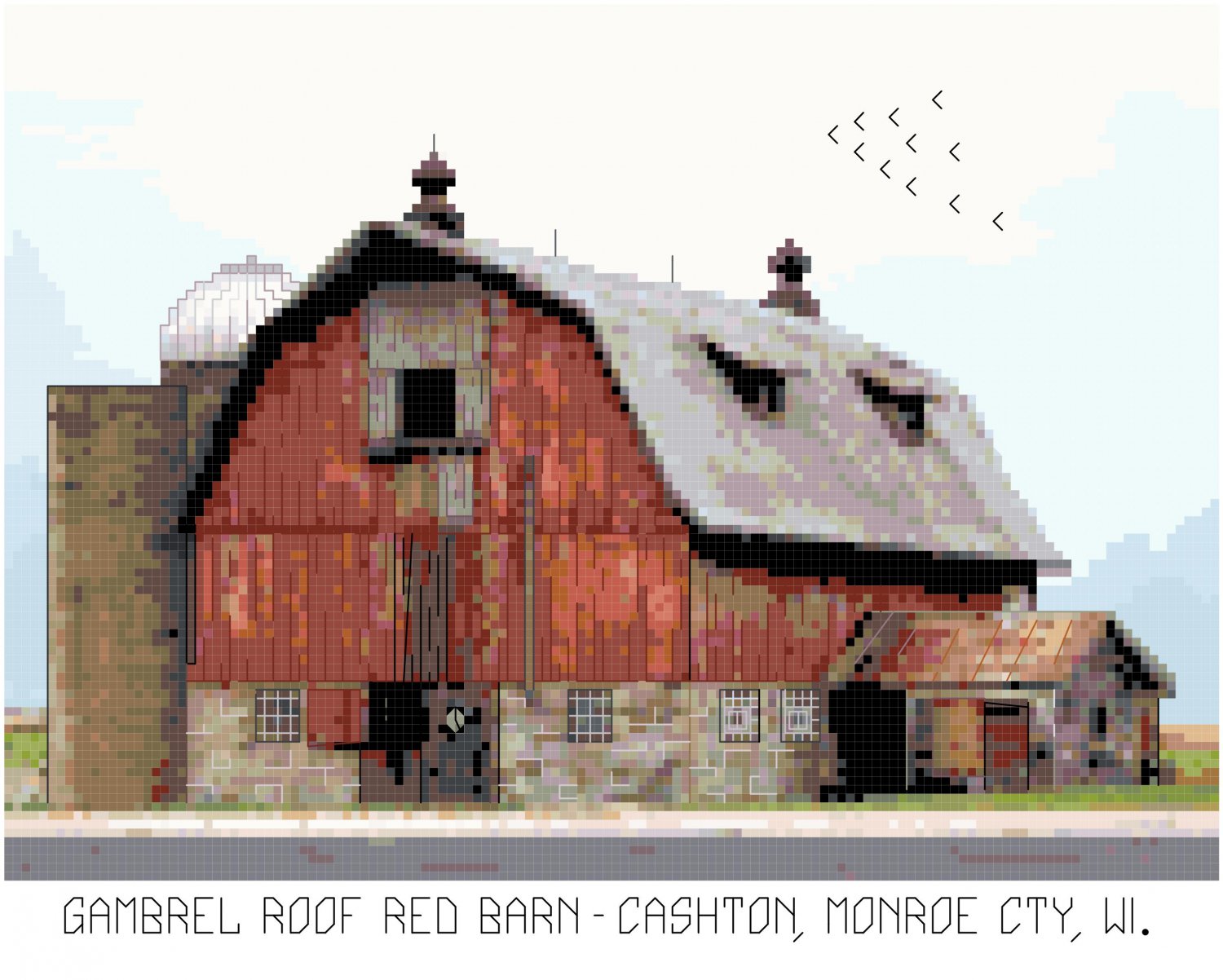 Gambrel Roof Red Barn - Cashton, WI