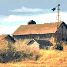 Broken Windmill by a La Grange Barn, WI  Pattern Chart Graph