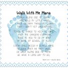 "Walk with Me, Mama" Baby Boy Footprints with Verse Sampler Pattern Chart Graph
