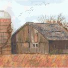 Autumn Field Barn  Pattern Chart Graph