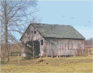 Old Pasture Barn  Pattern Chart Graph