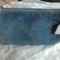 COACH Suede Demi Purse - Baby Blue with Embroidered Hearts L33 - 6732