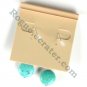 Turquoise Flat Round Drops With Small Beads Dangle 925 Silver Fashion Earrings