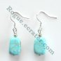 Turquoise Box Shaped Dangle 925 Silver Fashion Earrings
