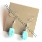 Turquoise Box Shaped Dangle 925 Silver Fashion Earrings