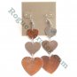 3 Hearts Silver color Metal Dangle Fashion Earrings