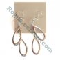 2 Drops Silver color Metal Dangle Fashion Earrings