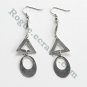 Triangle Oval Silver color Metal Dangle Fashion Earrings