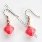 Large Round Black Acrylic Dangle Fashion Earrings