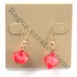 Multi Sides Red Dice Acrylic Dangle Fashion Earrings