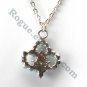Rhinestone Blue Multi Stone Faceted Flower Fashion Necklace