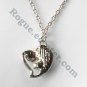 Rhinestone Pink Multi Stone Faceted Heart Fashion Necklace
