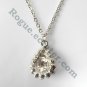 Rhinestone Ruby Red Multi Stone Faceted Drop Fashion Necklace