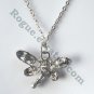Butterfly Rhinestone Purple Multi Stone Faceted Fashion Necklace