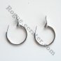 Round Loop French Lock Silver color Alloy Fashion Earrings