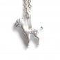 Jorgen Jensen Pewter Vintage Danish Bambi Fawn Design Necklace