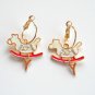Rocking Horse with letter Y Gold color Metal Dangle French Lock Fashion Earrings