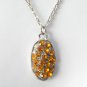 Amber Multi Stone Faceted Drop Shape Fashion Necklace