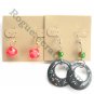 Large Round Black Acrylic Dangle Fashion Earrings