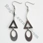Triangle Oval Silver color Metal Dangle Fashion Earrings